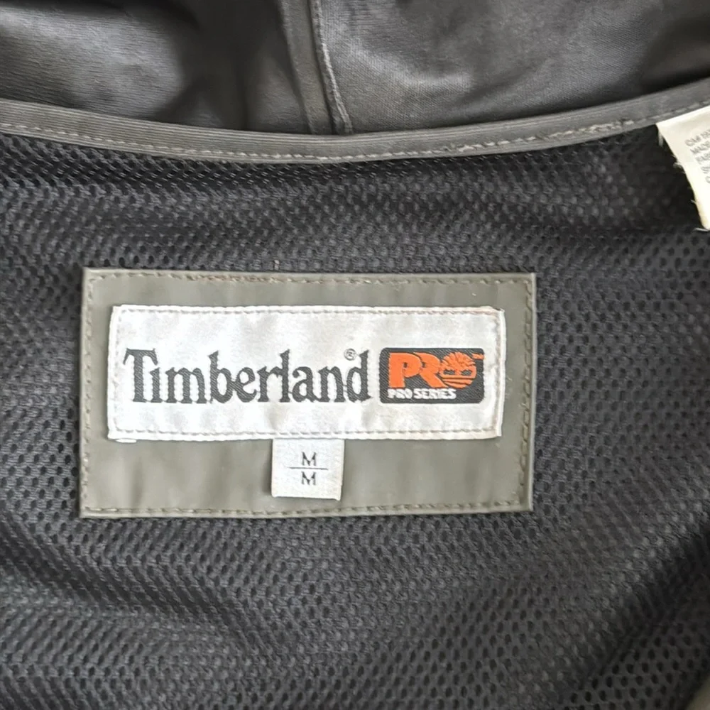 TIMBERLAND MENS PRO SERIES RAIN JACKET HOOD OLIVE GREEN PERFORMANCE OUTDOORS